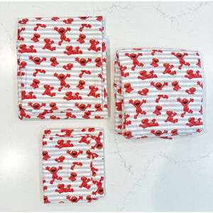 SESAME STREET ELMO TWIN SIZE 3 Piece Sheet Set NWOT